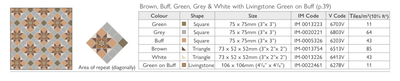 Blenheim- Brown, Buff, Green, Grey, White & Livingstone
